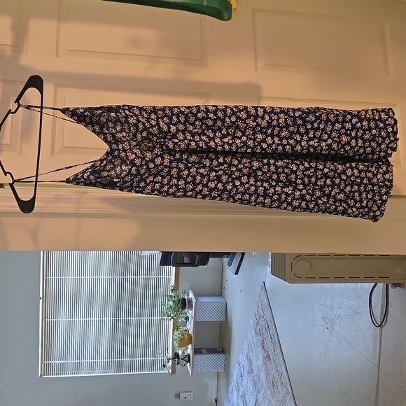 Sezane Marguarita Blue Floral Midi Sleeveless Dress - Picture 8 of 13